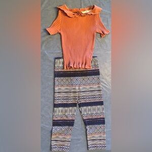 Girls Top & Leggings Outfit, Size 6x/7
